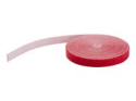 StarTech.com 25ft Hook and Loop Roll, Cut-to-Size Reusable Cable Ties, Bulk Industrial Wire Fastener Tape / Adjustable Fabric Wraps Red / Resuable Self Gripping Cable Management Straps