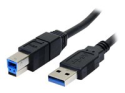 StarTech.com 6 ft / 2m Black SuperSpeed USB 3.0 Cable A to B