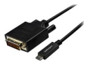 StarTech.com 10ft (3m) USB C to DVI Cable, 1080p (Single Link) USB Type-C (DP Alt Mode HBR2) to DVI-Digital Video Adapter Cable, Thunderbolt 3 Compatible, Laptop to DVI Monitor/Display