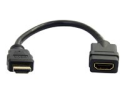 StarTech.com 6 in HDMI Extension Cable, Short HDMI Cable Male to Female, 4K HDMI Cable Extender, 4K 30Hz UHD HDMI Port Saver M/F, High Speed HDMI 1.4, 10.2Gbps Bandwidth, 30AWG, Black