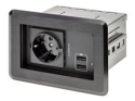 StarTech.com Conference Table Power Center with 1x CE Certified Schuko AC Outlet & 2x USB BC 1.2, Recessed In-Table/Desk Power Strip/Charging Station for Meeting Room/Boardroom/Lab Bench