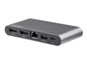 StarTech.com USB C Dock, 4K Dual Monitor DisplayPort, Mini Laptop Docking Station, 100W Power Delivery Passthrough, GbE, 2-Port USB-A Hub, USB Type-C Multiport Adapter 3.3' Cable, Dual DP