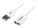 StarTech.com 2m White USB 2.0 Extension Cable Cord