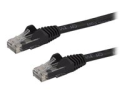StarTech.com 100ft CAT6 Ethernet Cable, 10 Gigabit Snagless RJ45 650MHz 100W PoE Patch Cord, CAT 6 10GbE UTP Network Cable w/Strain Relief, Black, Wiring is UL Certified/TIA