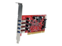 StarTech.com PCI-kortadapter med 4 USB 3.0-portar och SATA/SP4-ström
