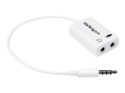 StarTech.com 4 Position Microphone and Headphone Splitter 3.5 mm 4 Pin / 4 Pole Mic and Audio Combo Splitter Cable (MUYHSMFFADW)