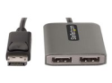 StarTech.com 2-Port DisplayPort MST Hub, Dual 4K 60Hz, DP to 2x DisplayPort Monitor Adapter, DP 1.4 Multi-Monitor Video Adapter w/ 1ft Built-in Cable, USB Powered, Windows Only