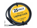StarTech.com 25-Pack Universal Laptop Lock 6.6ft (2m), Master Keyed Locking Cable, Computer Security, Compatible w/Noble Wedge/Nano/K-Slot, Anti-Theft Cut-Resistant Cable