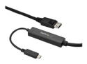 StarTech.com 9.8ft/3m USB C to DisplayPort 1.2 Cable 4K 60Hz, USB-C to DisplayPort Adapter Cable HBR2, USB Type-C DP Alt Mode to DP Monitor Video Cable, Compatible w/ Thunderbolt 3, Black
