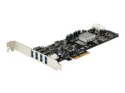 StarTech.com PCI Express (PCIe) SuperSpeed USB 3.0-kortadapter med 4 portar och 4 dedicerade kanaler på 5 Gbps – UASP – SATA/LP4-ström