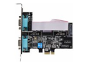 StarTech.com 2-Port Serial PCIe Card, Dual-Port PCI Express to RS232/RS422/RS485 (DB9) Serial Card, Low-Profile Brackets Incl., 16C1050 UART, TAA-Compliant, Windows/Linux, TAA Compliant