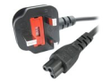 StarTech.com 1 m brittisk strömkabel för bärbara datorer, BS 1363 till C5 (Clover Leaf), 2,5 A 250 V, 18AWG, brittisk ersättningsnätsladd för bärbara datorer, nätsladd för skrivare, laddarkabel för bärbara datorer, strömförsörjningskabel för bärbara datorer