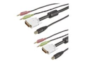 StarTech.com 6 ft 4-in-1 USB DVI KVM Cable with Audio and Microphone